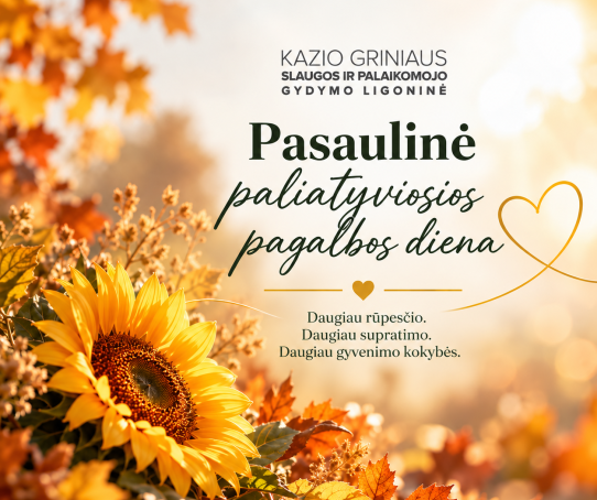 Minime Pasaulinę paliatyviosios pagalbos dieną 